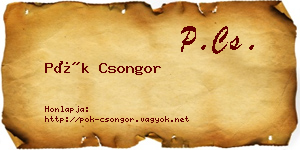 Pók Csongor névjegykártya
